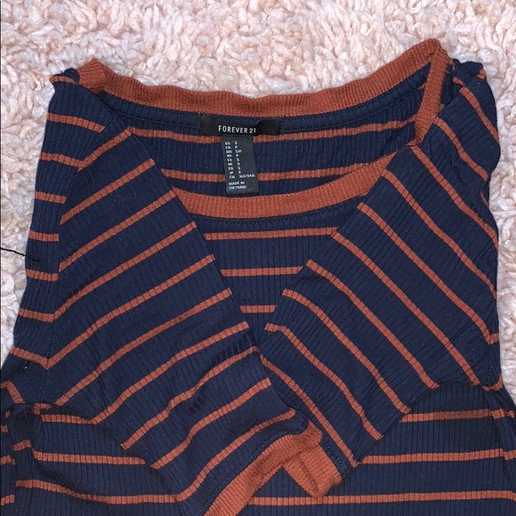 F21 Long Striped Dress - Picture 3 of 3